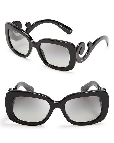 prada ornate sunglasses|PRADA Women's Black Sunglasses .